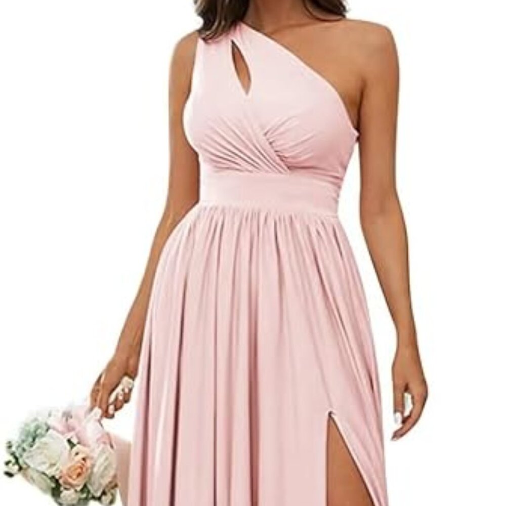 Bridesmaid / Prom / Wedding dress long formal BLUSH PINK